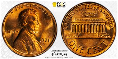 1971-S 1C MS67RD