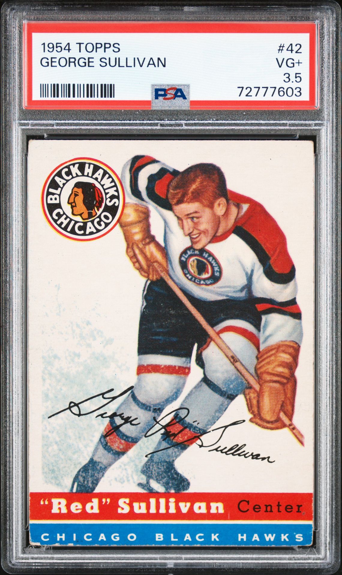 1954 Topps George Sullivan #42 Vg+ 3.5 front