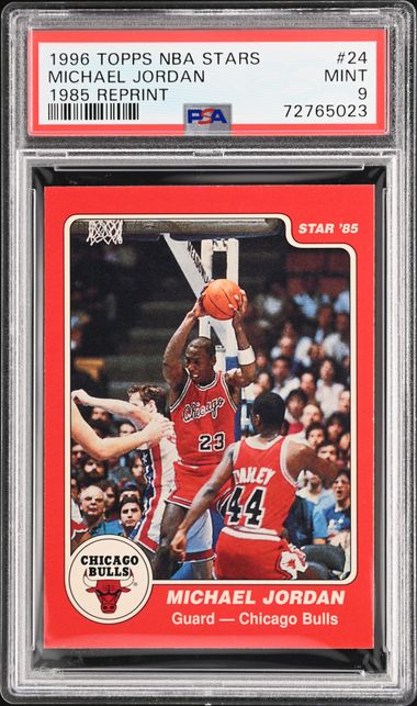 1996-97 Topps NBA Stars 1985 Reprint #24 Michael Jordan – PSA MINT 