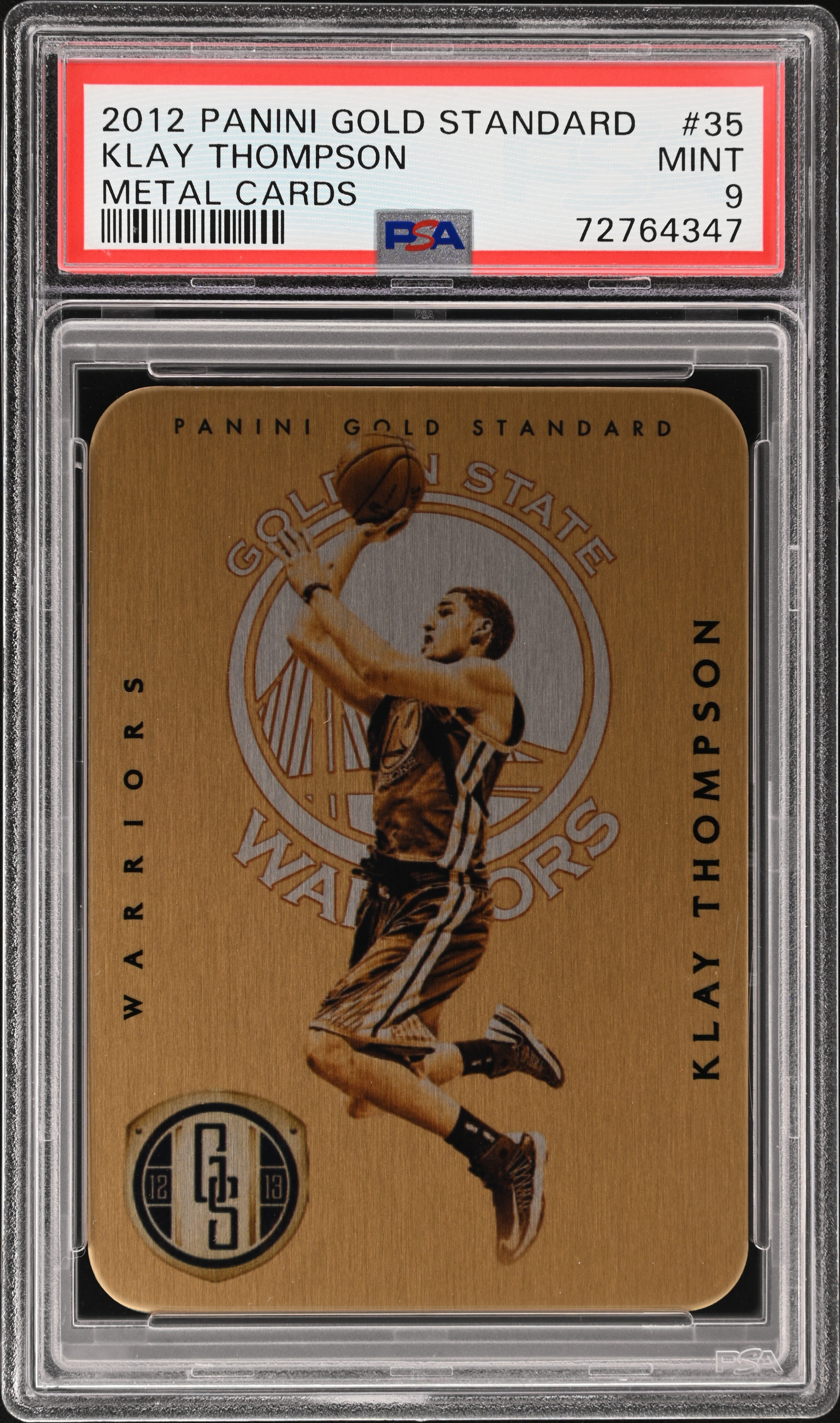 2012-13 Panini Gold Standard Metal Cards #35 Klay Thompson Rookie Card - PSA MINT 9
