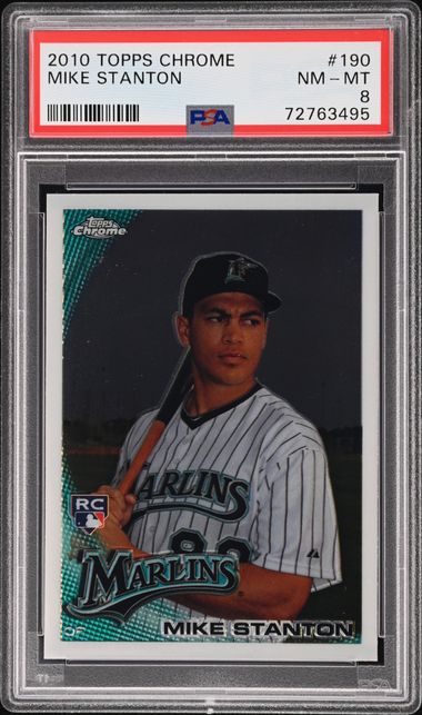 Sold at Auction: (Mint) 2010 Topps Chrome Mike Stanton Rookie #190 Baseball  Card (Giancarlo)