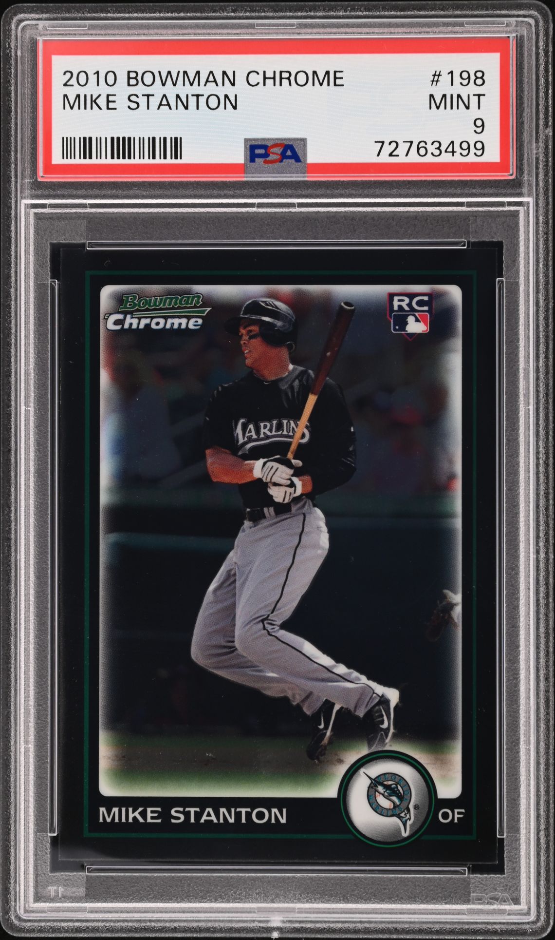 Mike Stanton Rookie Card 2010 Topps Chrome #190 BGS 9 (9 9.5 9.5