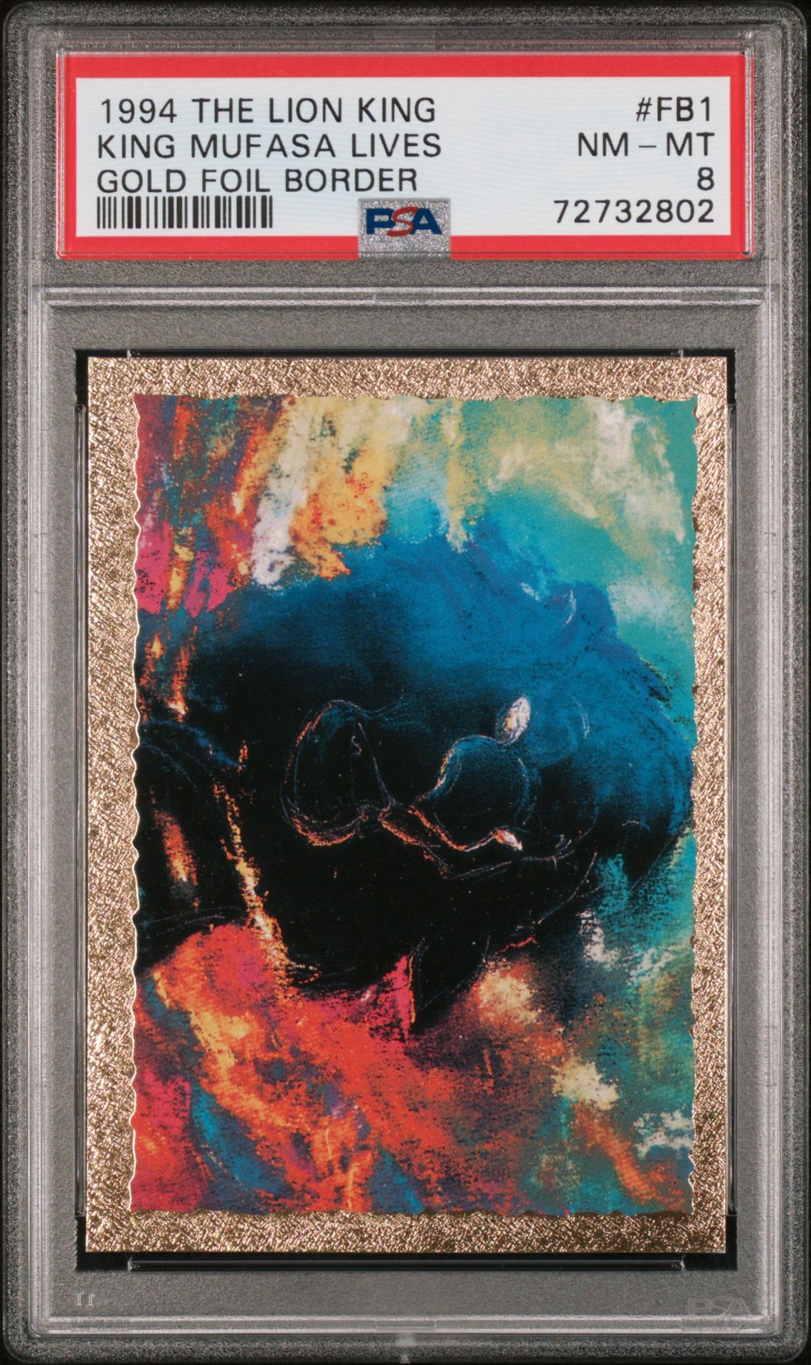 1994 SkyBox SKYBOX LION KING GOLD FOIL BORDER King Mufasa Lives front