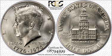 1976-S 50C Silver MS67