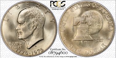 1976-S $1 Silver MS67