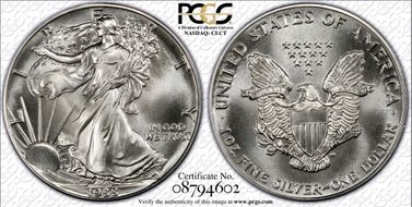 1988 $1 Silver Eagle MS69