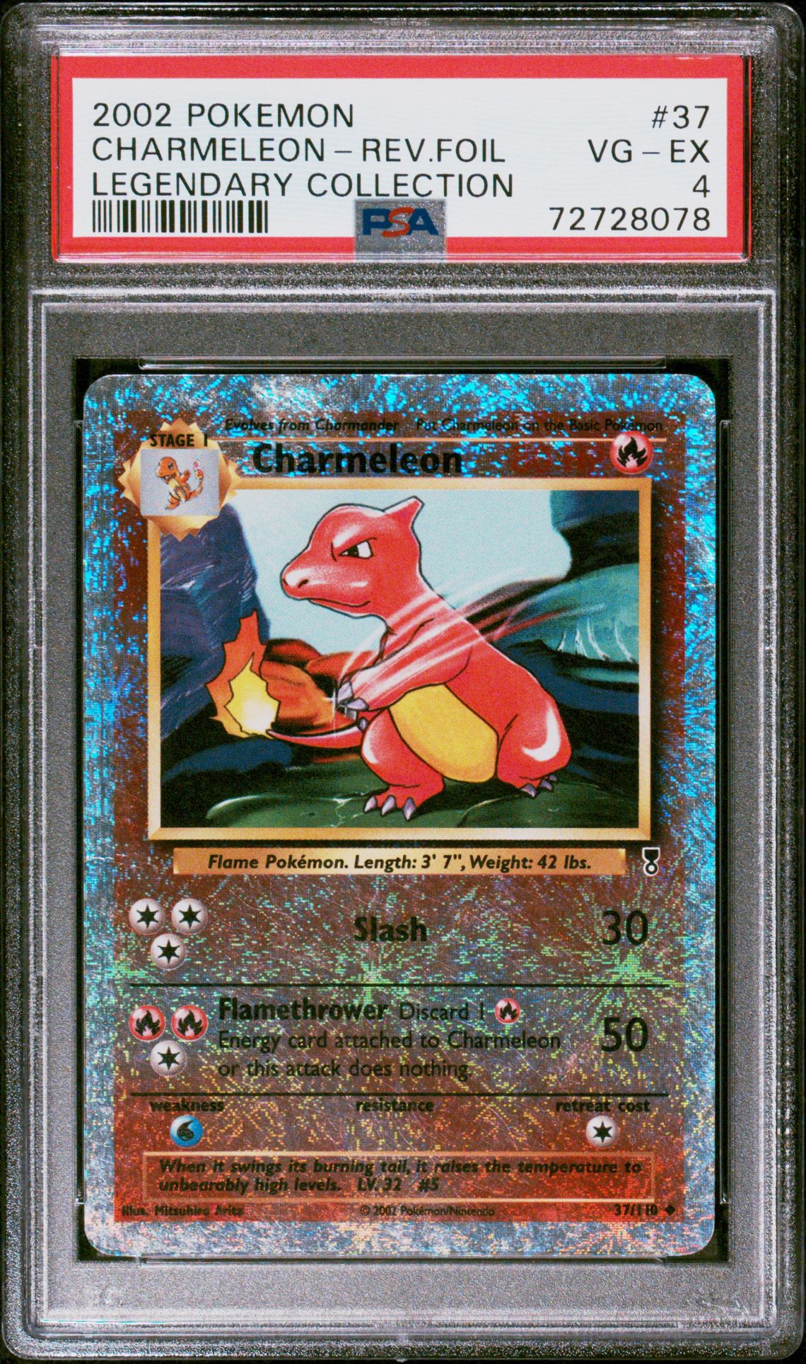 2002 Pokemon POKEMON LEGENDARY COLLECTION #37 Charmeleon-Rev.Foil front