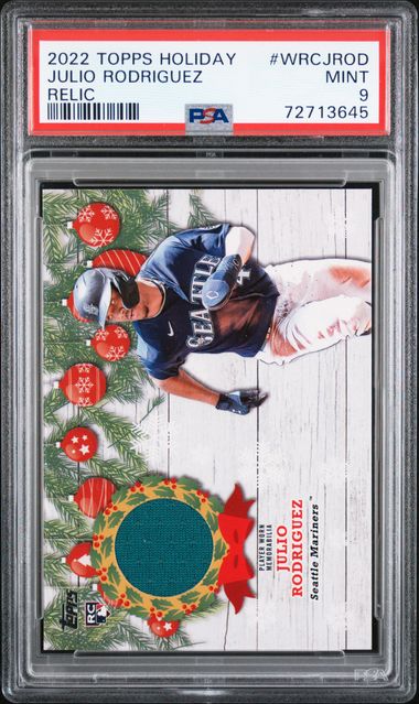 2022 Topps Holiday Julio Rodriguez Rookie Jersey Relic Memorabilia