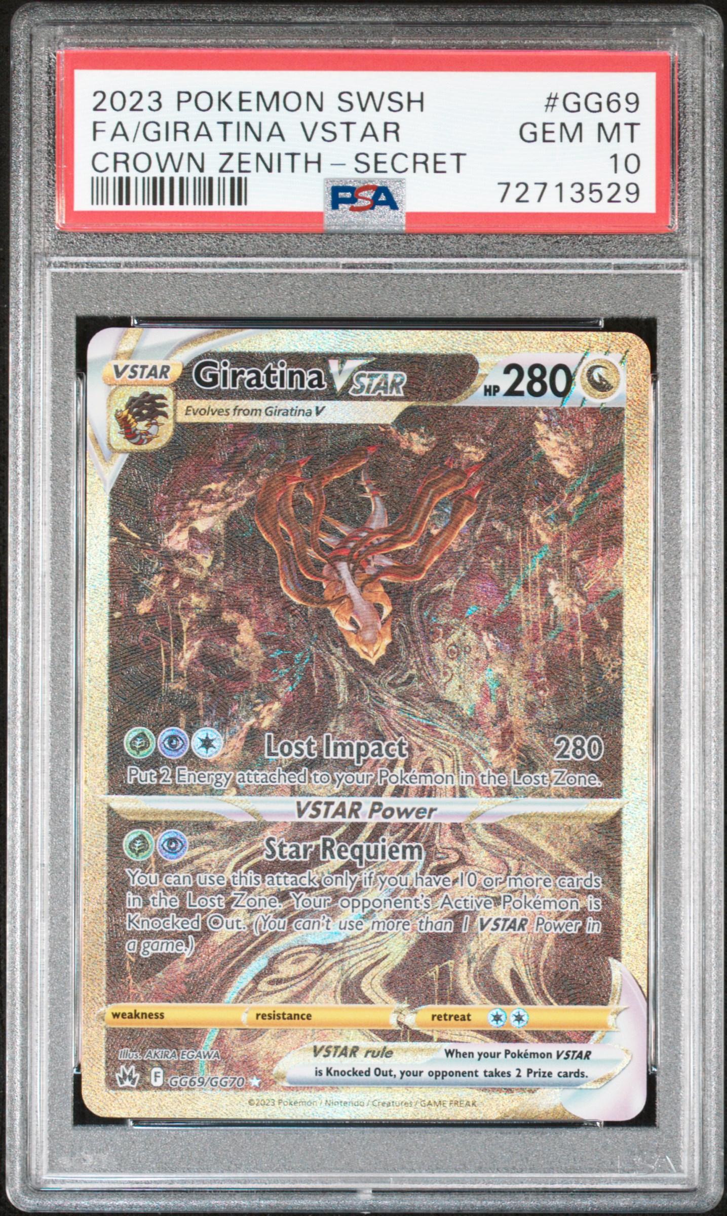 Pokemon - Giratina VSTAR GG69/GG70 - Crown Zenith - Galarian Gallery -  Secret Rare - Gold Card