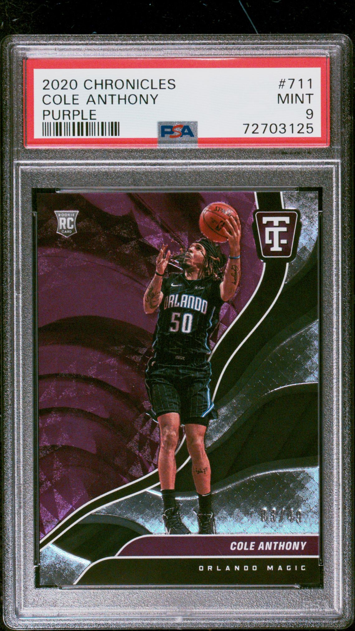 2020 Panini PANINI CHRONICLES PURPLE #711 Cole Anthony front