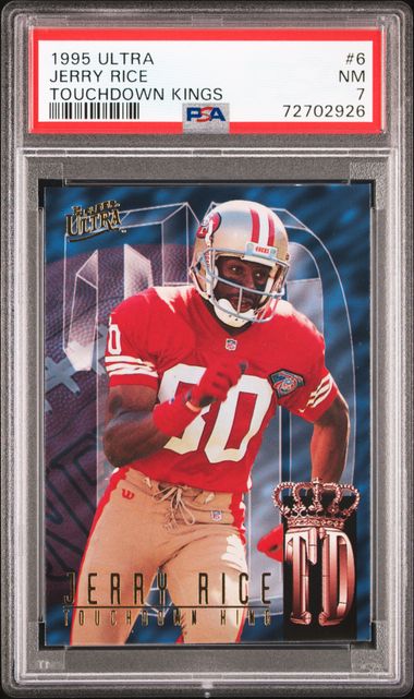 1995 Fleer Ultra Touchdown Kings #6 Jerry Rice – PSA NM 7 on Goldin Auctions