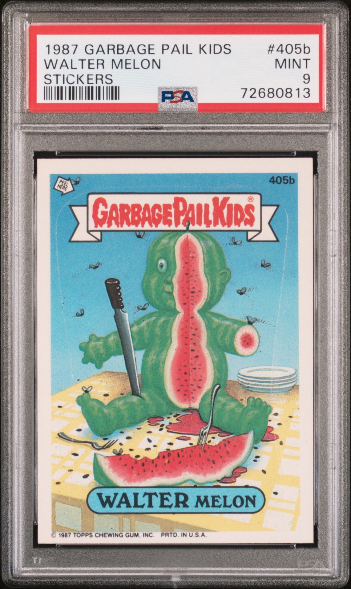 1987 Topps Garbage Pail Kids #405B Walter Melon front