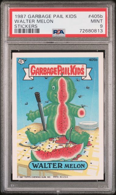 1987 Topps Garbage Pail Kids STICKERS #405B Walter Melon front