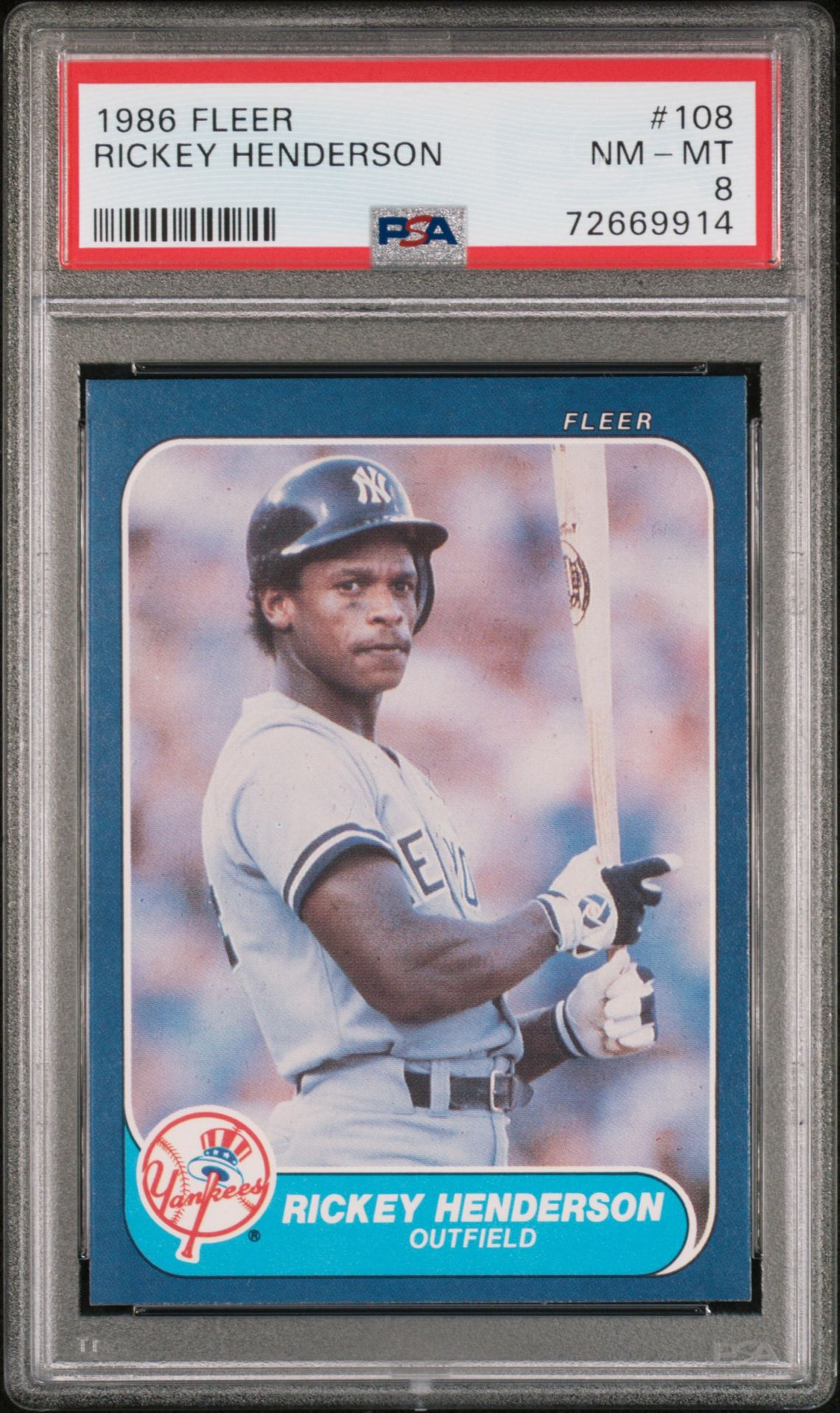 1986 Fleer FLEER #108 Rickey Henderson front