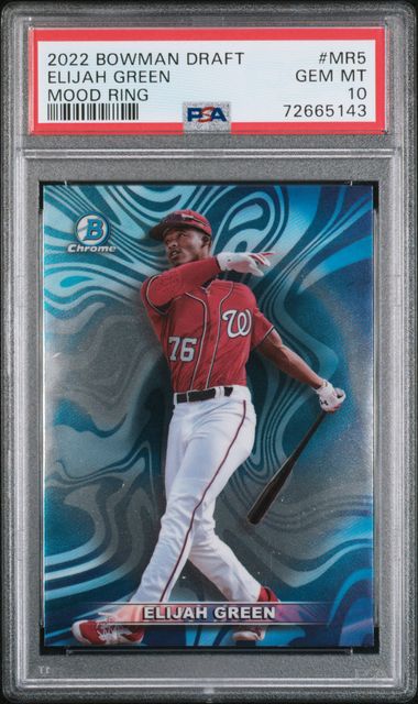 2022 Bowman Bowman Draft Green #MR5 Elijah Mood Ring front