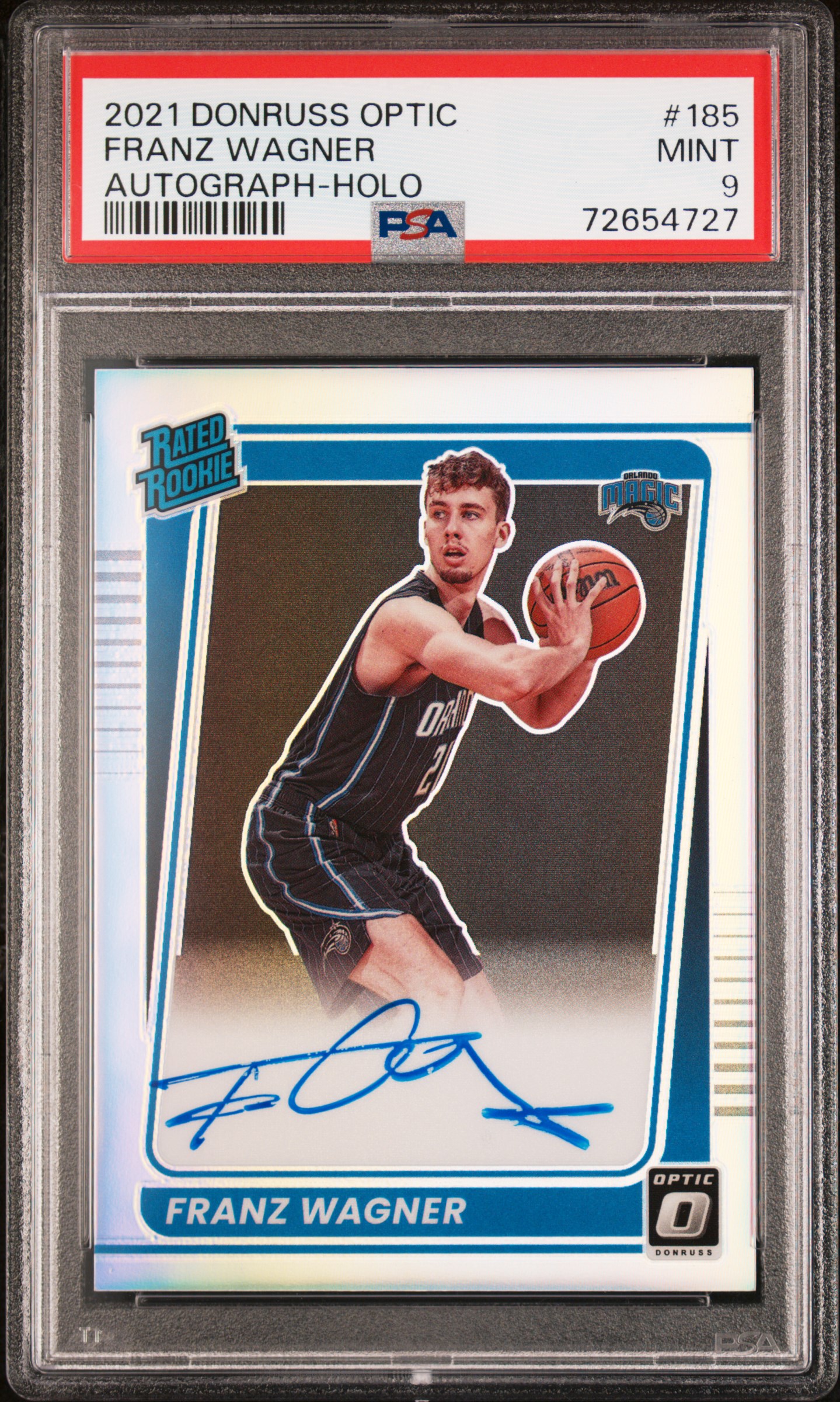 2021 Panini Donruss Optic Franz Wagner #185 (Autograph-Holo) Mint 9 front