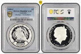 2000-C $5 Olympic - Kookaburra PR68DCAM