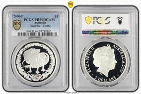 2000-P $5 Olympic - Lizard PR69DCAM