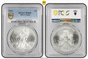 2013 $1 Silver Eagle MS68