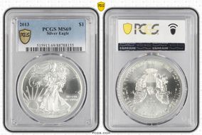 2013 $1 Silver Eagle MS69