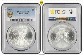 2013 $1 Silver Eagle MS68