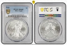 2018 $1 Silver Eagle MS68