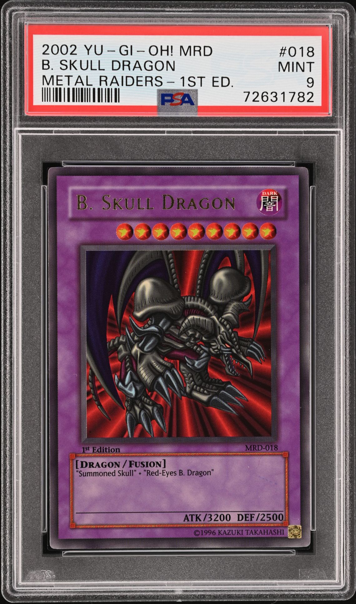 2002 Yu-Gi-Oh! YU-GI-OH! MRD-METAL RAIDERS 1ST ED. #018 B. Skull Dragon front