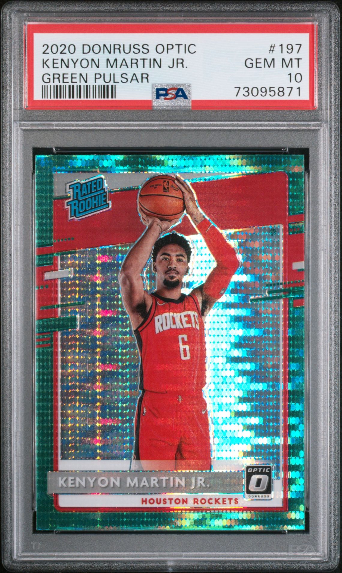 2020 Panini Donruss Optic Kenyon Martin Jr. #197 (Green Pulsar) Gem Mt 10 front
