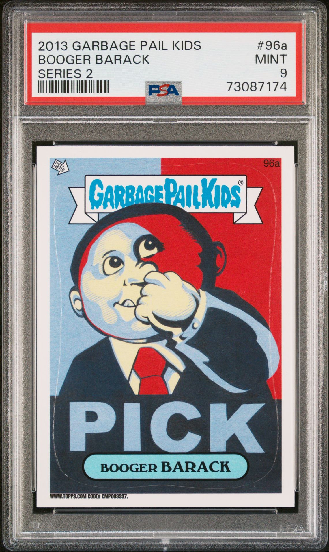 2013 Topps GARBAGE PAIL KIDS SERIES 2 #96A Booger Barack front