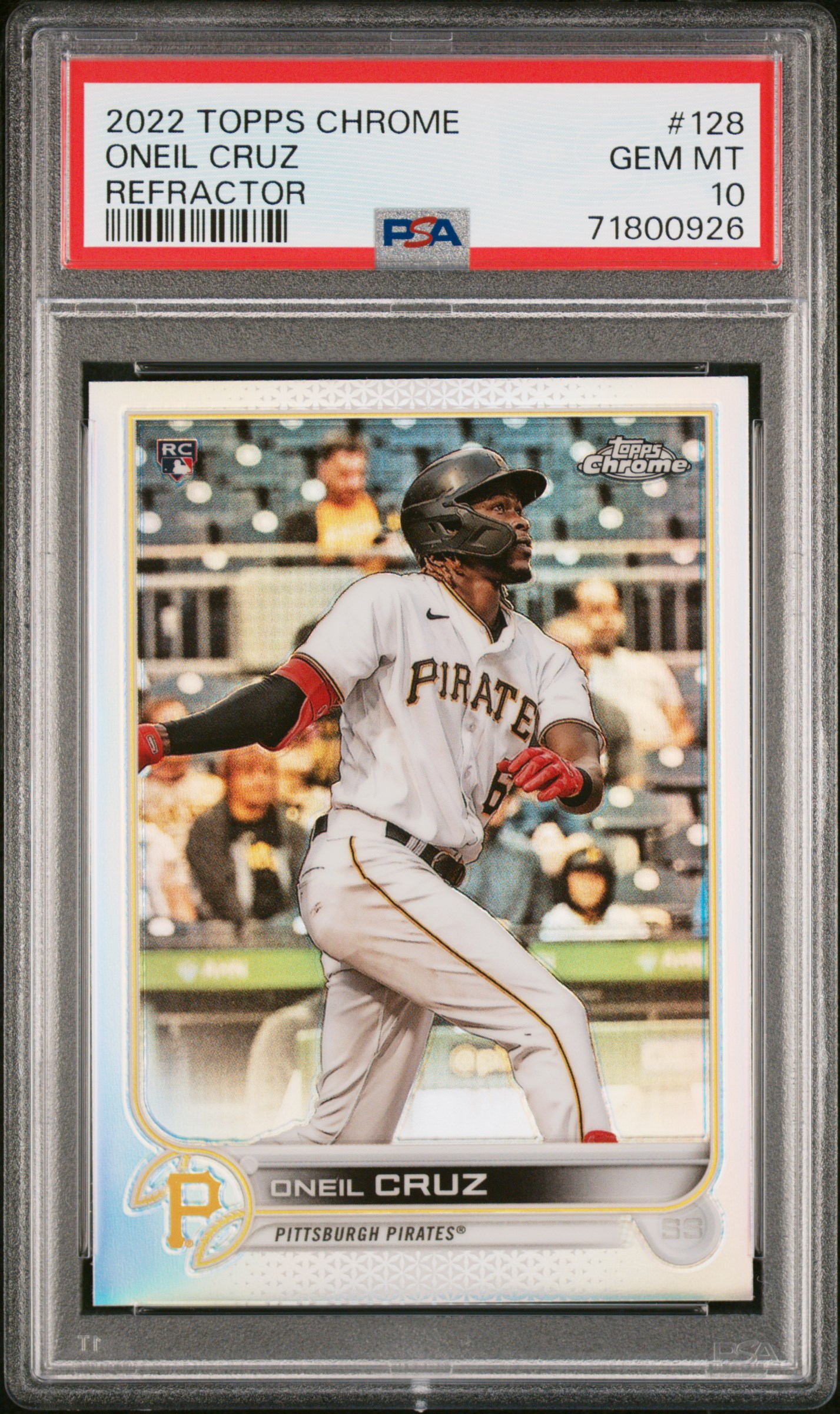 2022 Topps Chrome Oneil Cruz #128 (Refractor) Gem Mt 10 front