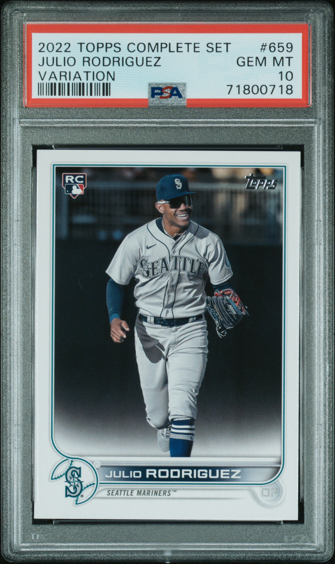 2022 Topps Complete Set Julio Rodriguez #659 (Variation) Gem Mt 10 front