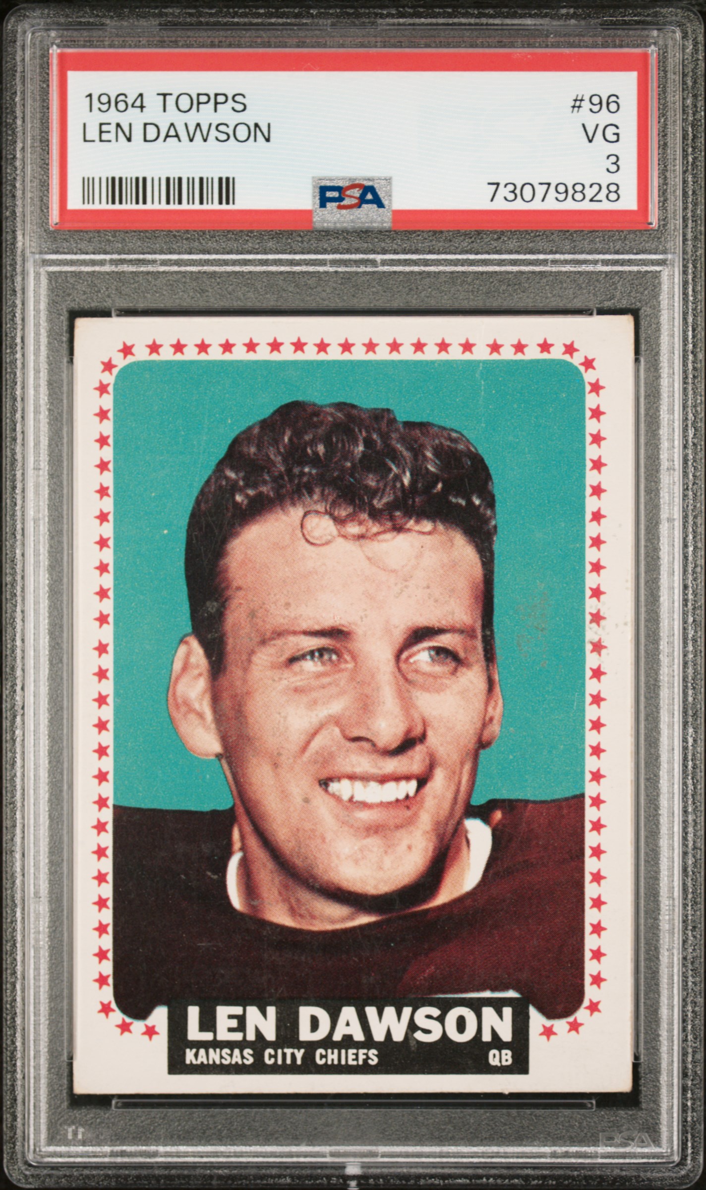 1964 Topps #96 Len Dawson – PSA VG 3