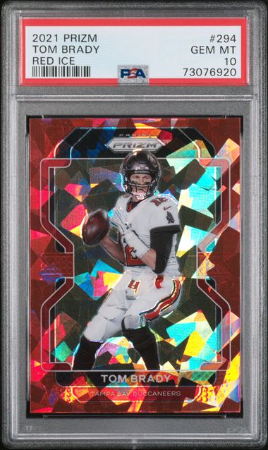 Sold at Auction: 2021 Prizm Red Cracked Ice Tom Brady