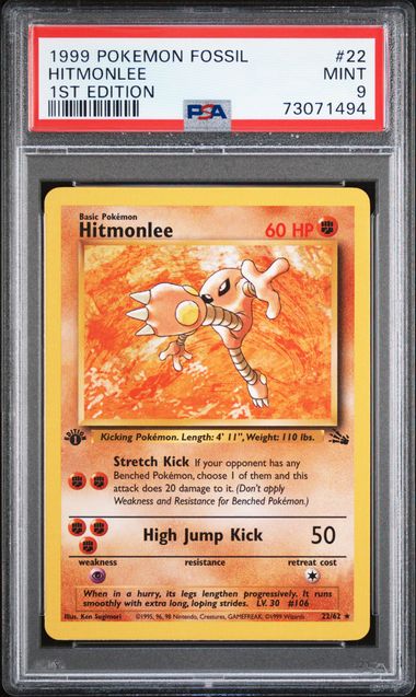 Pokémon Card, Hitmonlee, 1st Edition