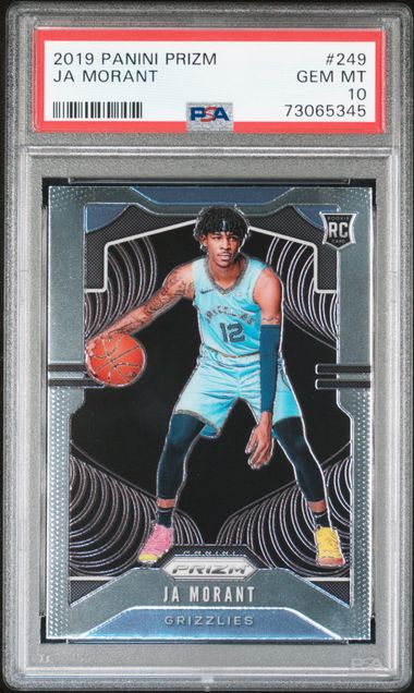 2019-20 Panini Prizm #249 Ja Morant Rookie Card – PSA GEM MT