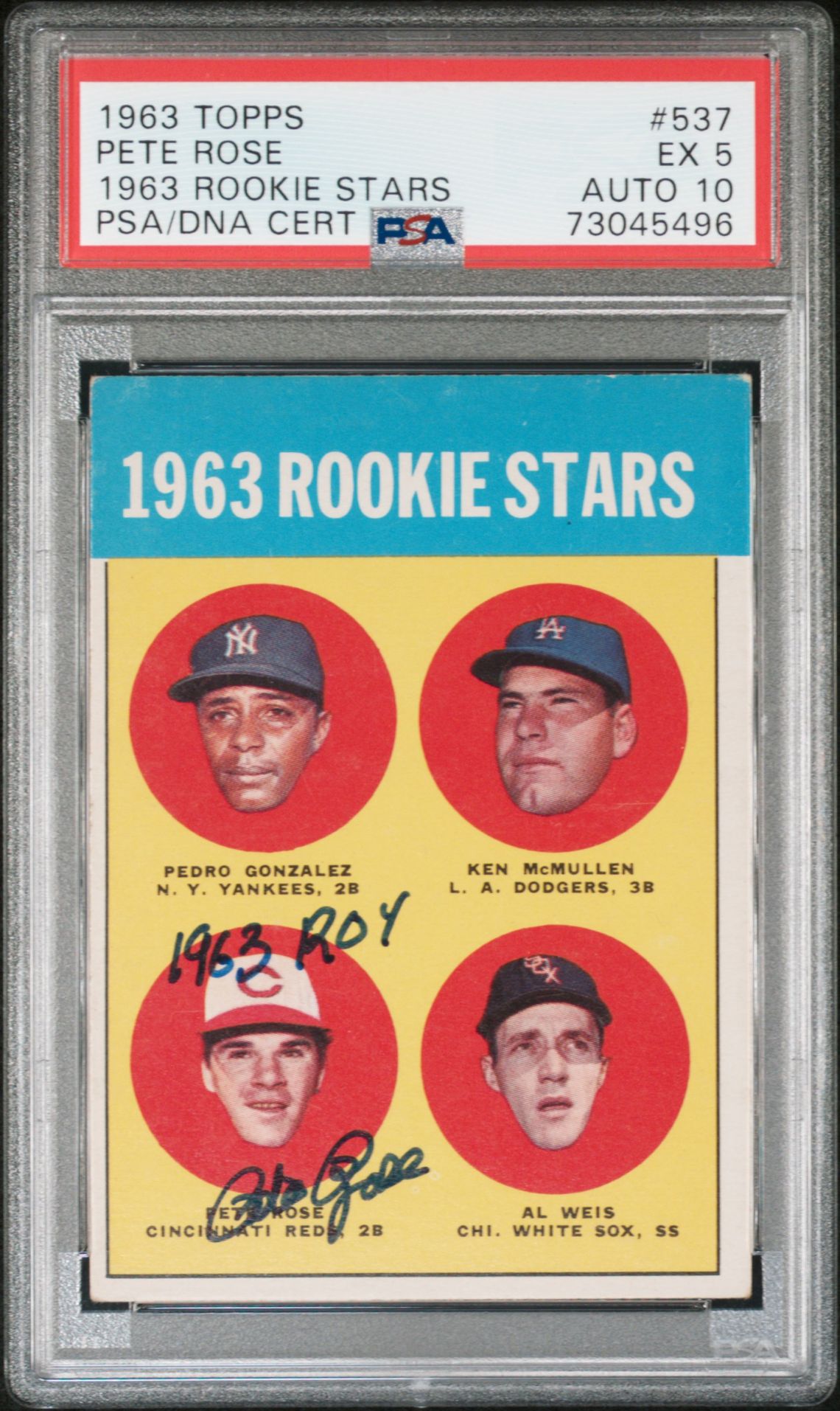 1963 Topps TOPPS 1963 ROOKIE STARS #537 Pete Rose front