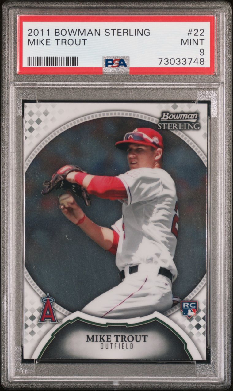 2015 Topps Heritage Chrome MIKE TROUT Purple Refractor Gray 