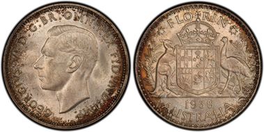 1938(m) Florin KM-40  Ag MS65