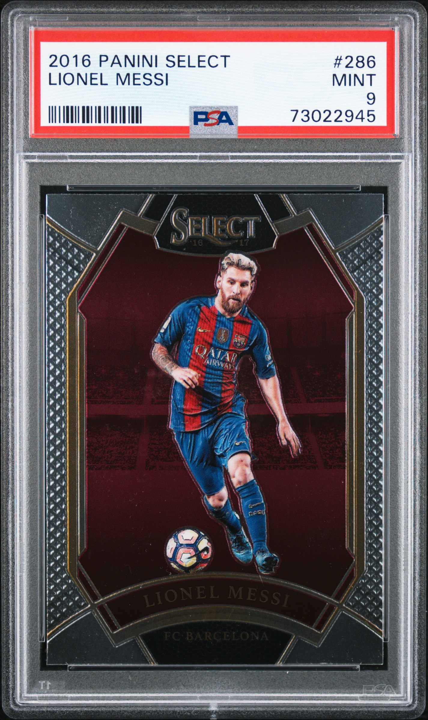 2016-17 Panini Select #286 Lionel Messi – PSA MINT 9