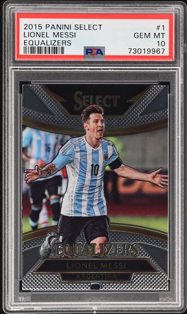 2015 Panini Select Equalizers #1 Lionel Messi – PSA GEM MT