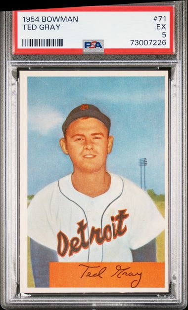 1954 Bowman #71 Ted Gray front