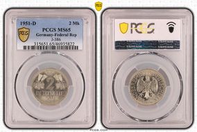 1951-D 2 Mk J-386 MS65
