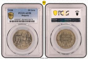 1930 10 Leva KM-40 AU58