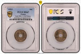 1923 10C Gad-286 F-138 Poissy MS67