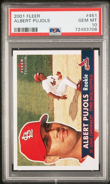 2001 Fleer Tradition Baseball #451 Albert Pujols Rookie Card at