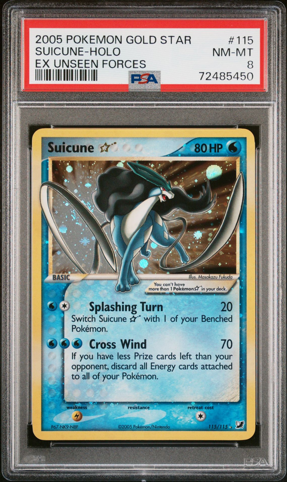 2005 Pokemon POKEMON EX UNSEEN FORCES Holo Suicune-Holo front