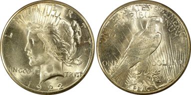 1922-S $1 MS64