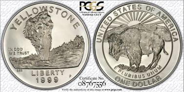 1999-P $1 Yellowstone PR69DCAM