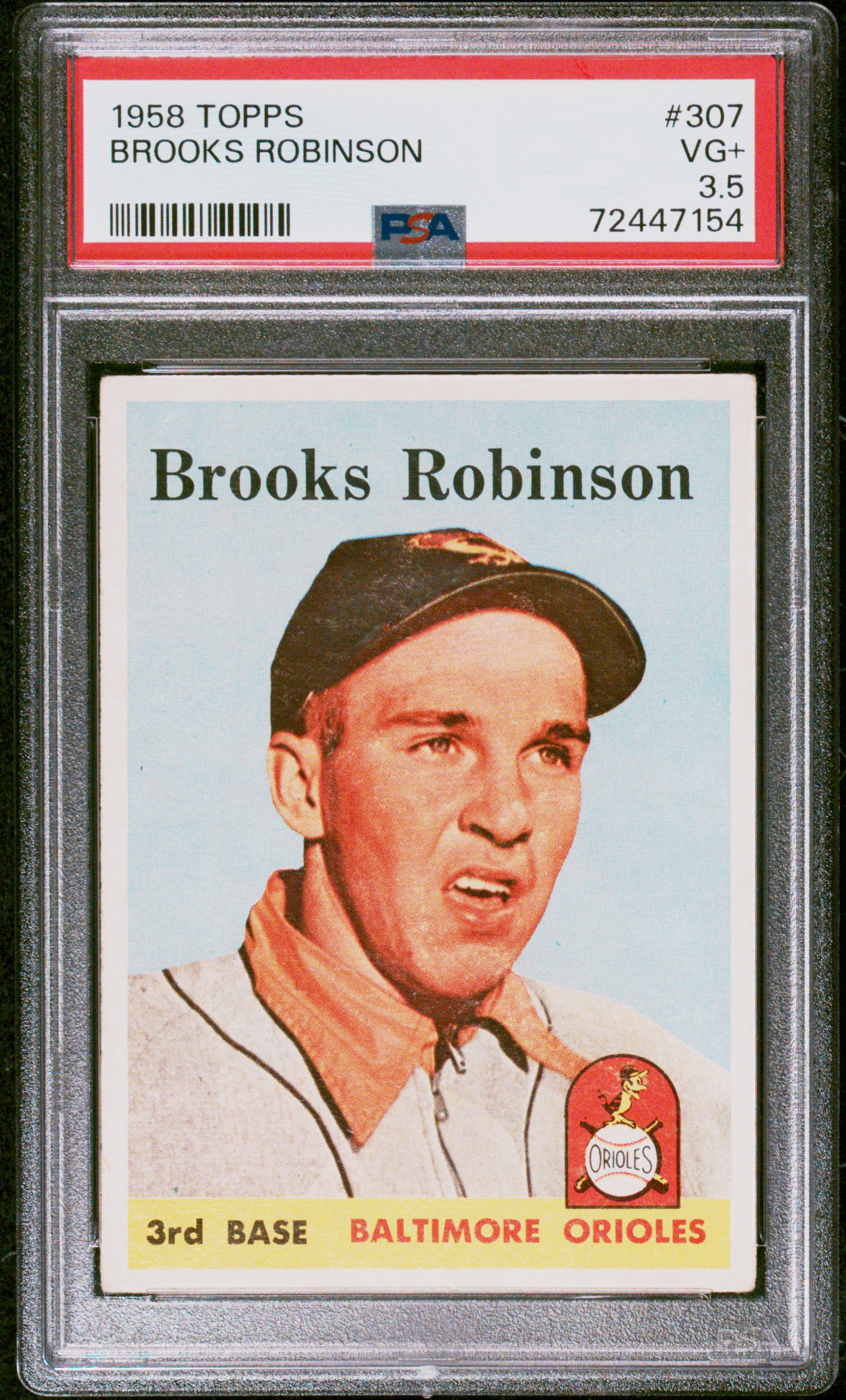 1958 Topps #307 Brooks Robinson – PSA VG+ 3.5