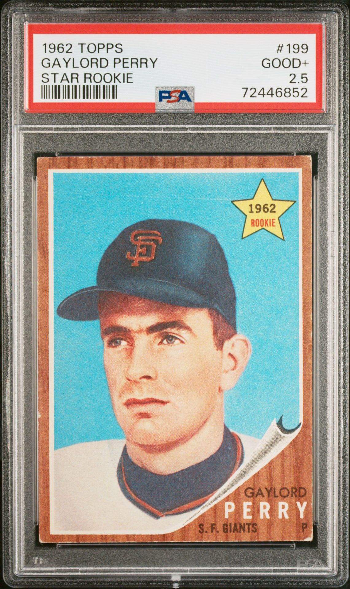 1962 Topps TOPPS STAR ROOKIE #199 Gaylord Perry front